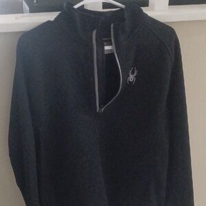 Spyder Men's Dark Gray Zip-Up Sweater